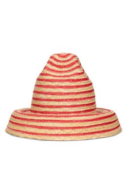 Cult Gaia Magda Stripe Straw Hat in Lollipop Multi