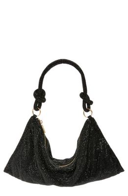 Cult Gaia Mini Hera Rhinestone Shoulder Bag in Black