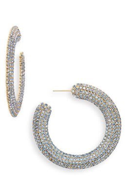 Cult Gaia Mira Crystal Hoop Earrings in Light Sapphire