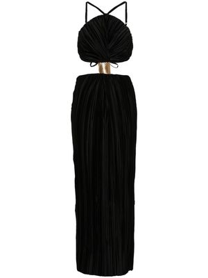 Cult Gaia Mitra pleated gathered gown - Black