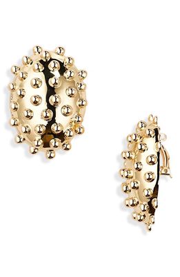 Cult Gaia Najia Clip-On Earrings in Shiny Brass