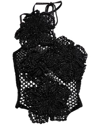 Cult Gaia Nazanin crochet top - Black