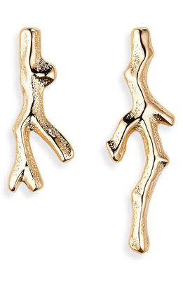 Cult Gaia Noemi Mismatched Drop Earrings in Gold