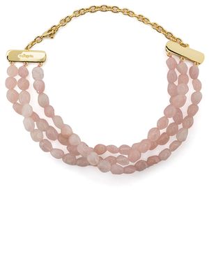 Cult Gaia Nora pearl choker necklace - Pink