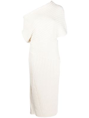 Cult Gaia one-shoulder knitted midi dress - White