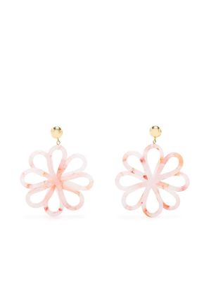 Cult Gaia oversized flower drop earrings - Pink