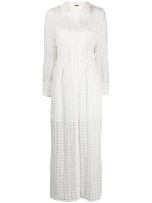 Cult Gaia Pernille checked sheer maxi dress - White