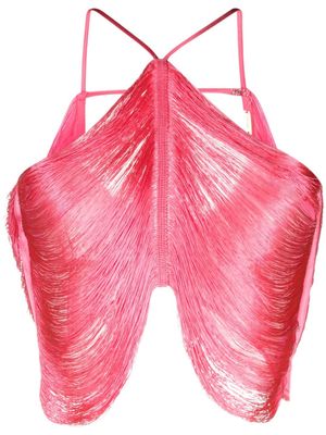 Cult Gaia Quella fringed top - Pink