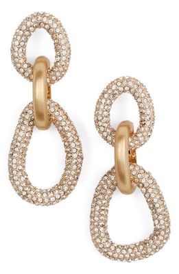 Cult Gaia Reyes Crystal Chain Drop Earrings in Gold Clear