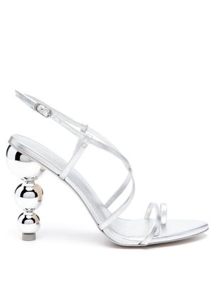 Cult Gaia Robyn 105mm laminated-leather sandals - Silver