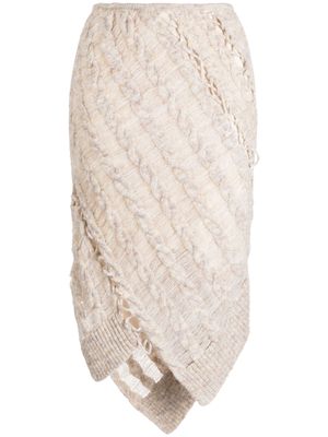 Cult Gaia Saphire chunky-knit skirt - Neutrals