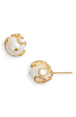 Cult Gaia Sela Baroque Pearl Stud Earrings