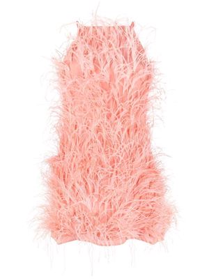 Cult Gaia Shannon feather-embellished mini dress - Pink