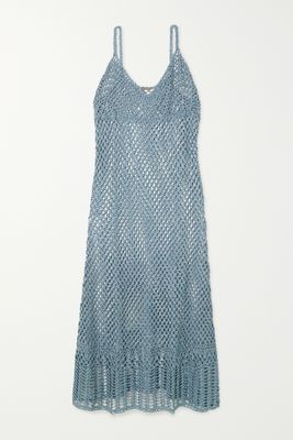 Cult Gaia - Silena Crochet-knit Midi Dress - Blue