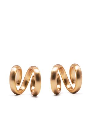 Cult Gaia spiral hoop earrings - Gold