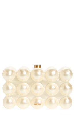 Cult Gaia The Bubble Acrylic Box Clutch in Ivory