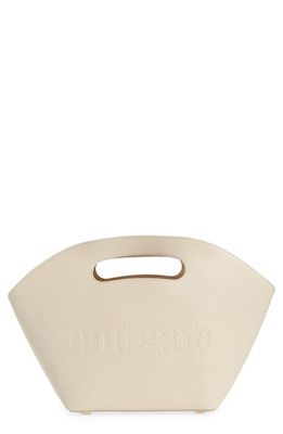 Cult Gaia The Melrose Leather Top Handle Bag in Off White