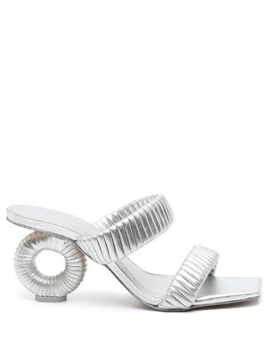Cult Gaia Valence 90mm leather sandals - Silver