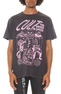Cult of Individuality Cotton Graphic Tee in Vintage Charcoal