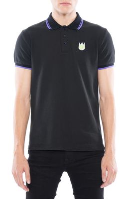 Cult of Individuality Cotton Piqué Polo in Black