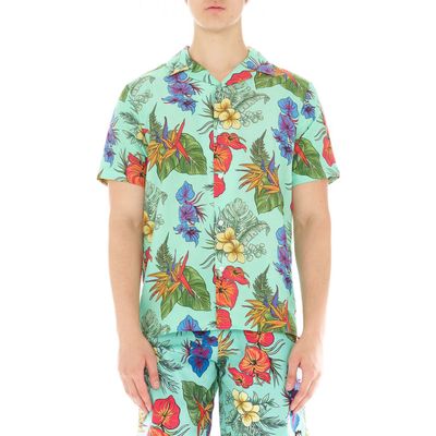 Cult of Individuality Floral Camp Shirt in Hawaiian Flower 