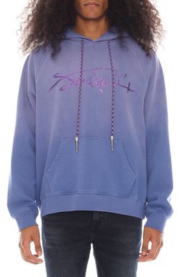 Cult of Individuality Hendrix Cotton Graphic Hoodie in Purple