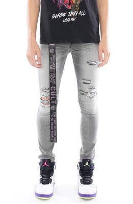 Cult of Individuality Punk Belted Ripped Superskinny Jeans in Maeve