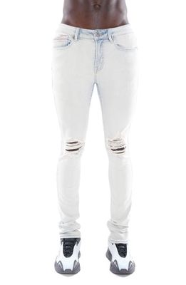 Cult of Individuality Punk Distressed Super Skinny Jeans in Foil