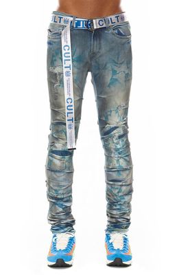 Cult of Individuality Punk Nomad Distressed Super Skinny Jeans in Kasso