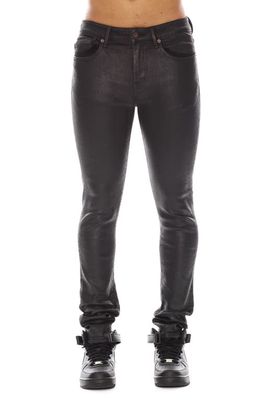 Cult of Individuality Punk Waxed Stretch Super Skinny Jeans in Black