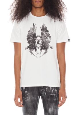 Cult of Individuality Raven Graphic T-Shirt in White