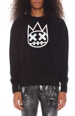 Cult of Individuality Shimuchan Logo Appliqué Sweatshirt in Black