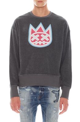 Cult of Individuality Shimuchan Logo Embroidered Sweatshirt in Charcoal