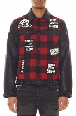 Cult of Individuality Type II Wool Blend Jacket in Plaid