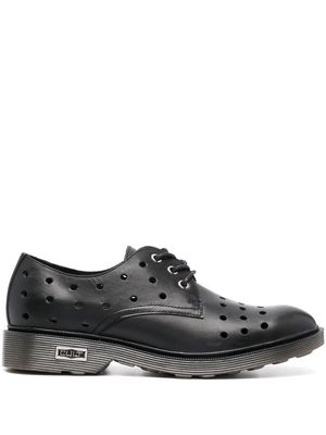 Cult punch-hole leather derby-shoes - Black