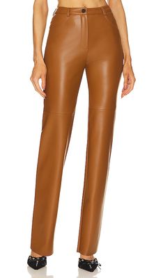 CULTNAKED Killa Faux Leather Trousers in Brown