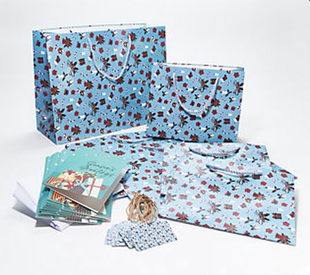 Cultured Greetings 40-Piece Gift Wrap, Card, and Bag Set