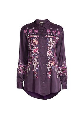 Curaçao Embroidered High-Low Tunic