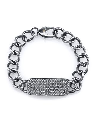Curb Chain Bracelet with Diamonds