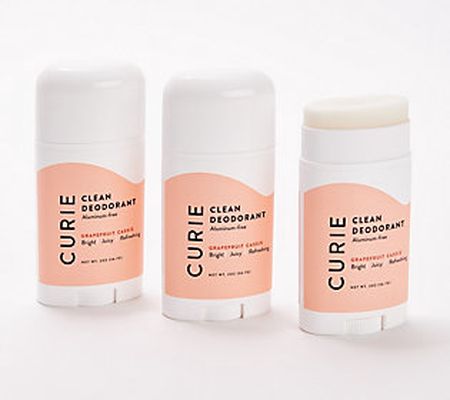Curie Set of 3 Aluminum-Free Deodorant Sticks