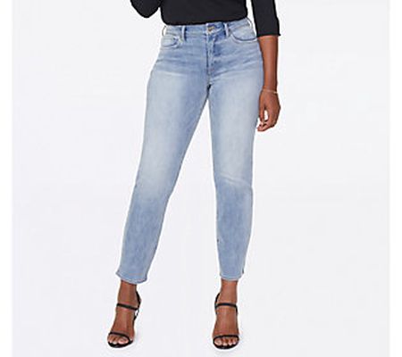 Curves 360 by NYDJ Slim Straight Ankle Jeans w/ Side Slits