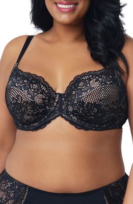 Curvy Couture Beautiful Bliss Lace Underwire Bra in Black