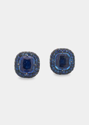 Cushion-Cut Sapphire Earrings