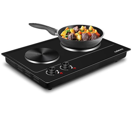 Cusimax Stainless Steel Electric Double Burner