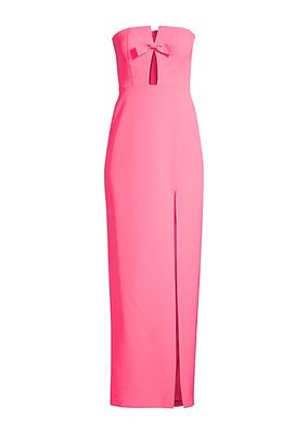 Cut-Out Crepe Column Gown