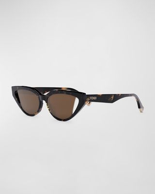 Cut-Out Lens Cat-Eye Sunglasses