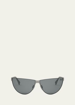 Cut-Out Logo Metal Cat-Eye Sunglasses