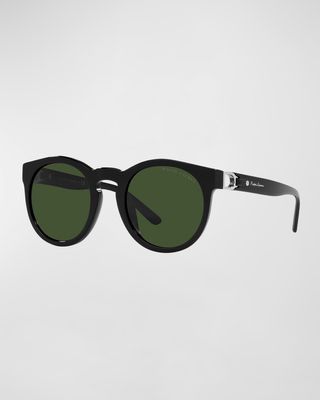 Cut-Out Round Acetate & Plastic Sunglasses