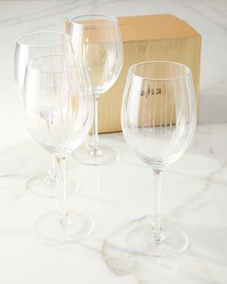 Cut Wine Glasses, Set of 4