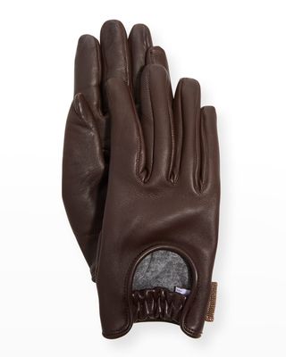 Cutout Leather Glove